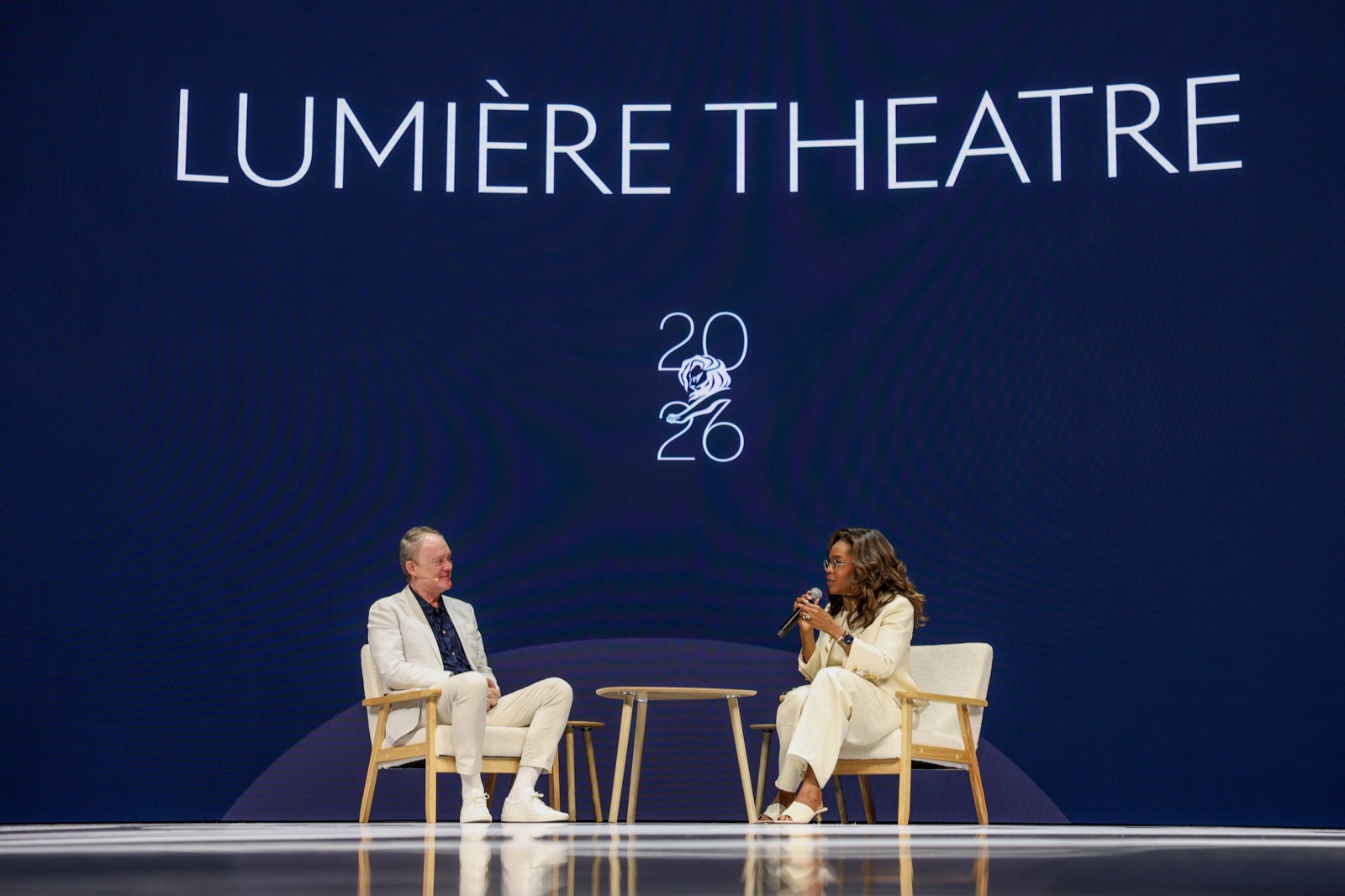 Phil Thomas and Oprah Winfrey, Lumière Theatre — Cannes Lions 2026